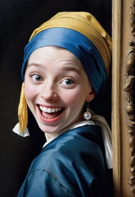 maniacal laughter, Girl with a Pearl Earring