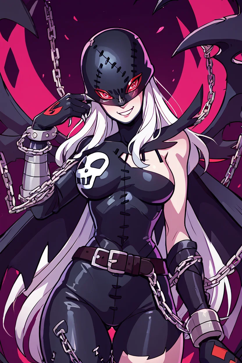 score_9, score_8_up, score_8, medium breasts, (curvy), cute, eyelashes, BREAK, , zzLadyDevi, chain, belt, stitches, claws, gloves, wings, asymmetrical clothes, bodysuit, <lora:LadyDevimon_Digimon_PDXL:0.8>, , BREAK, smile, looking at viewer, cowboy shot, ,,, embedding:zPDXL, <lora:DiivesP1:0.8>,