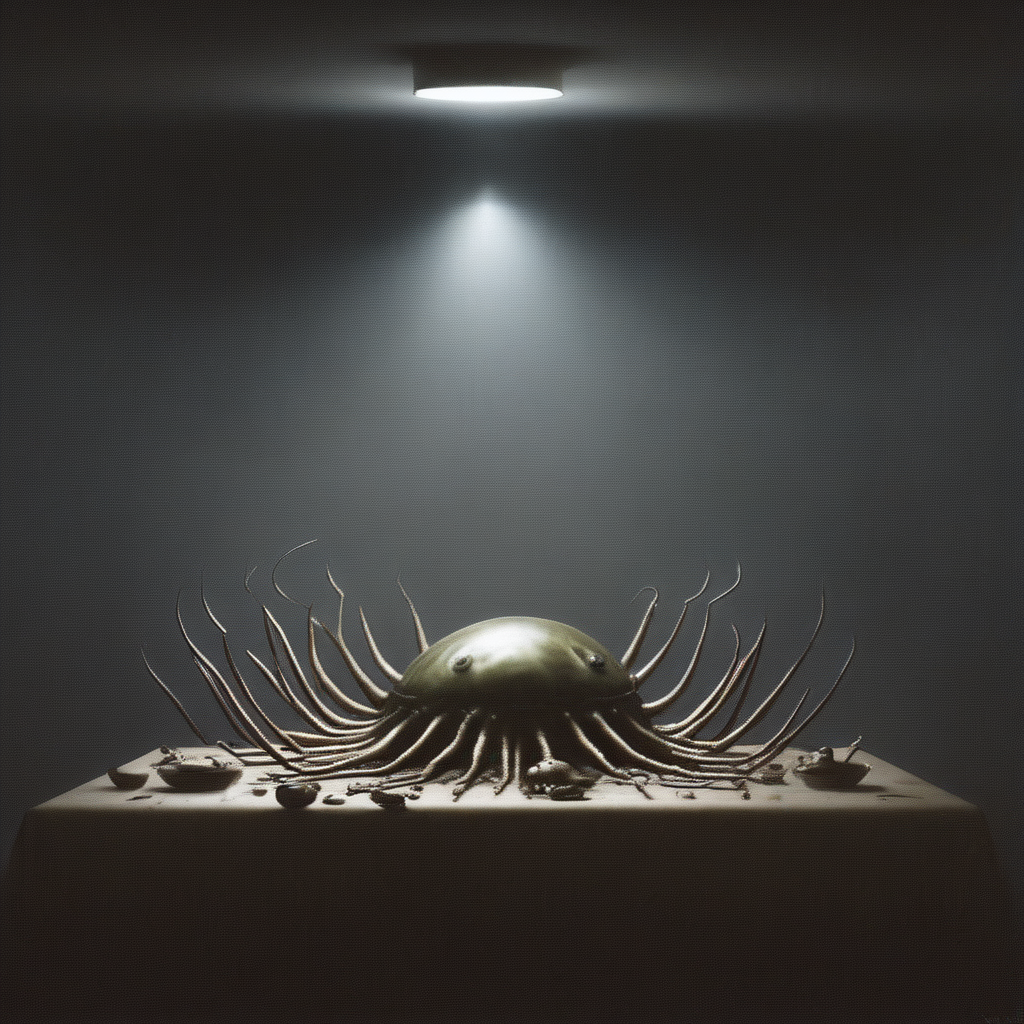 alien invasion, epic, dramatic, battle, horror, art by xavier valls, still life