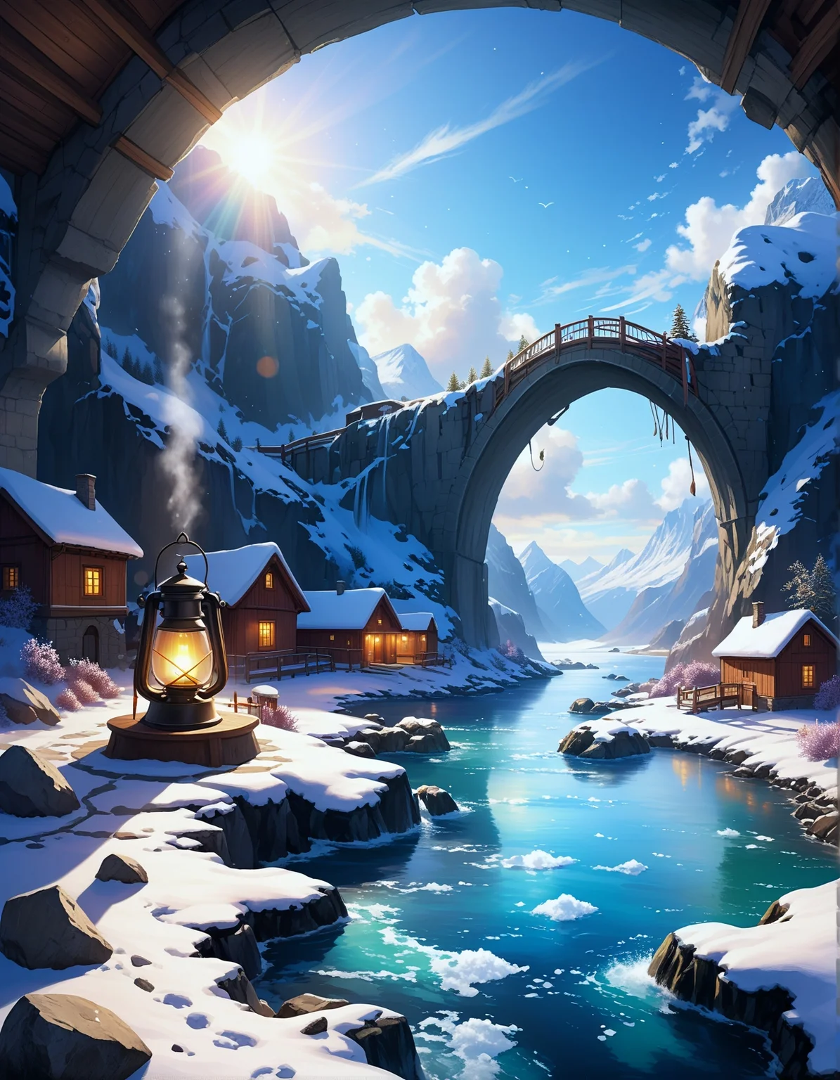 Sci-fi landscape
a cursed forest with tangled underbrush, eerie silence, occasional howls in the distance,
a sunny open sea, with sparkling waters, bright sunlight, and a sense of freedom ,
Halo effect around winter sun,
Actinoform cloud patterns over ocean,
Oil lamp glow in mountain hut,
Ice breakup on arctic rivers,
Sandstone arch bridges,
Mesa plateau with anti-gravity geysers,
,
,
Fujihiko Hosono
(masterpiece:1.4), (intricate details:1.4), (hyperrealistic:1.3),(painting:0.9),(ultra detailed:1.4), (8k resolution:1.3), (sharp focus), (dramatic perspective:1.1), (chromatic aberration:0.3), (film grain:0.2),
<lora:JuggerCineXL2:0.3>,
<lora:add-detail-xl:0.3>,
<lora:WildcardX-XL-Detail-Enhancer:0.4>,
<lora:xl_more_art-full_v1:0.7>,
<lora:ClassipeintXL2.1:0.3>,
<lora:Flux-XL_Scenery:0.3> flux-scenery ,
<lora:EnvyDramaticLightingXL01:0.7>
detailxl,