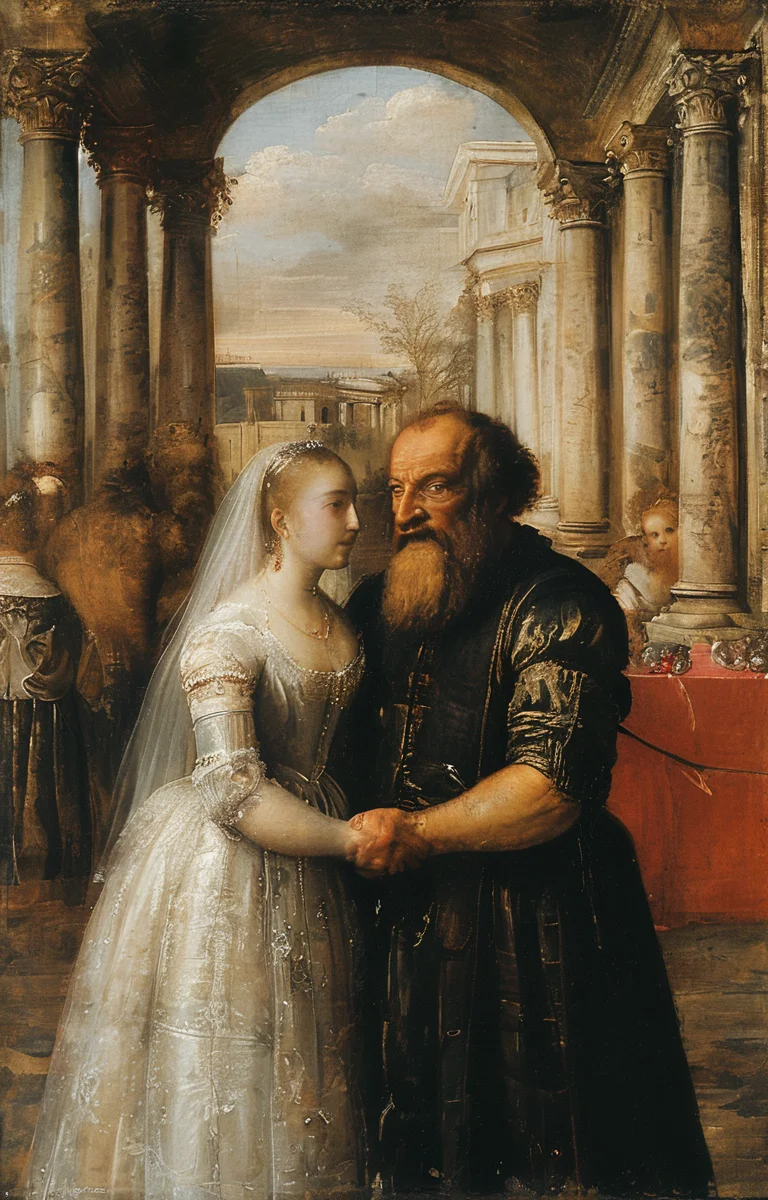 masterpiece,best quality,<lora:tbh195-sdxl:0.9>,illustration,style of Titian, portrait of family