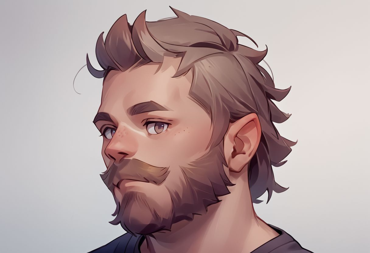 (score_9, score_8_up:1.1), score_7_up, score_6_up, score_5_up, score_4_up, source_ cartoon, gay, 1boy, solo, sexy, rugged, (beard:1.9), [muscular|(musclegut:1.3)], , [massive|(stocky:1.3)], front profile, portrait, (twakastyle:1.5), (mullet:1.5)