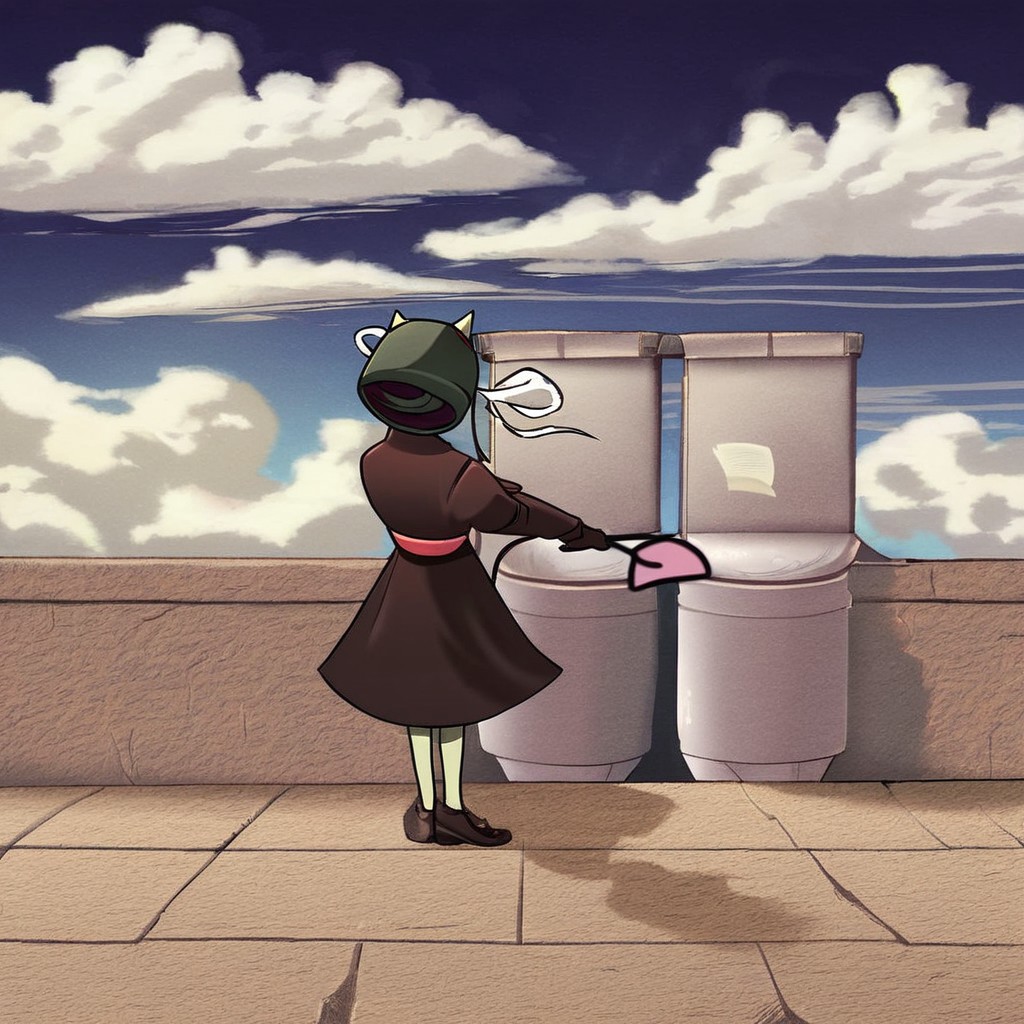 monster, toilet paper, cloud, wind, waist, humanoid, wispy,