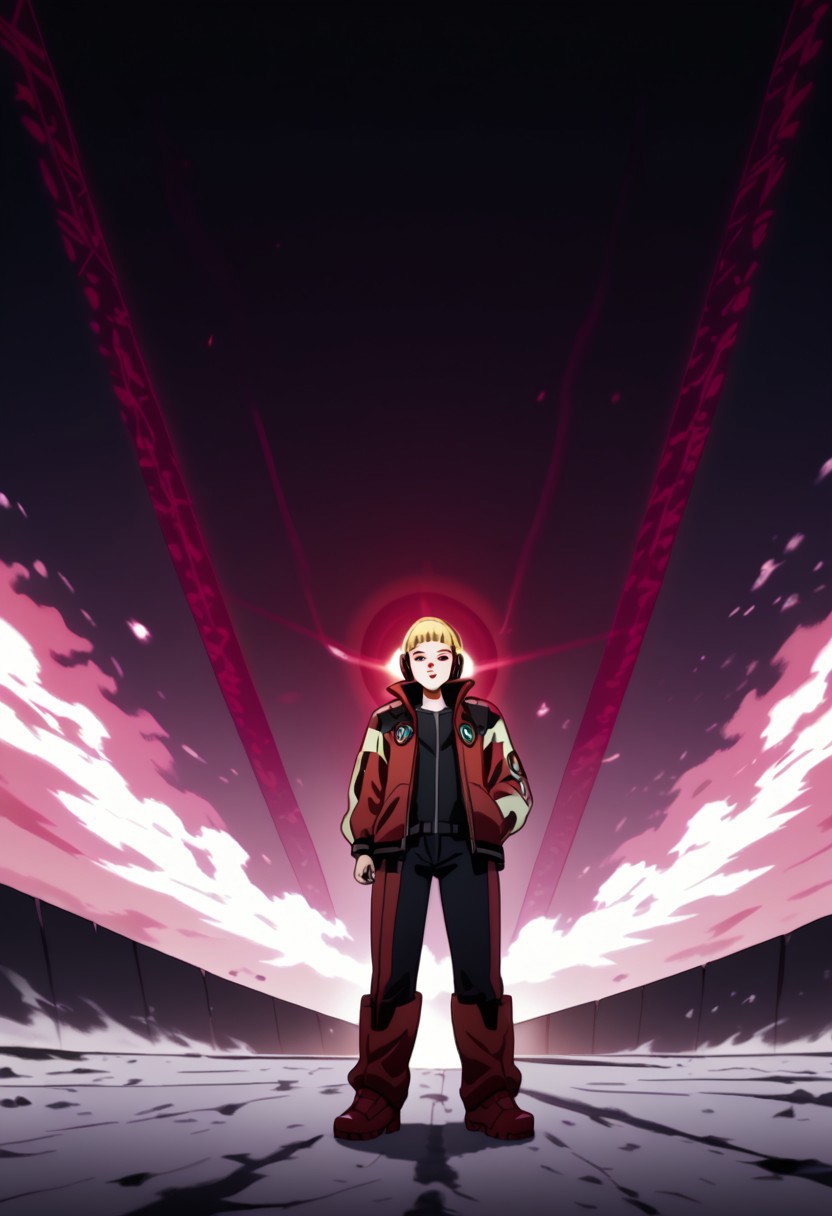 score_9, score_8_up, score_8, score_7_up, animation , anime, high contrast, dynamic lighting, colourful, human, cyberpunk anime, stunning Japanese woman wearing red and black sci-fi power armour, headphones, dark eyeshadow, face focus, holding assault rifle on cyberpunk street at night, action pose, fighting, neon signs and advertising, bokeh, side lighting