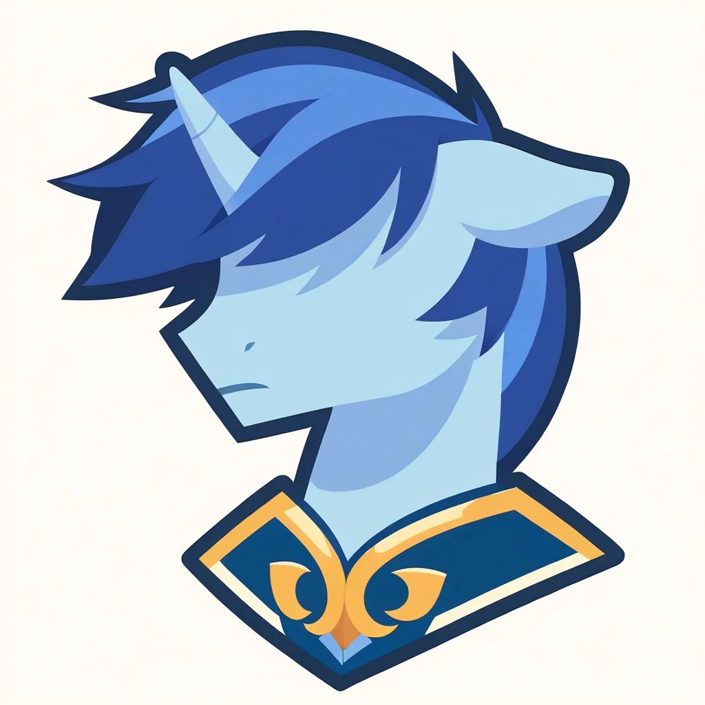 score_9, score_8_up, score_7_up, score_6_up, score_5_up, score_4_up <lora:PonyMinimalStyle:1> Minimalstyle, extremely detailed, vector, headshot <lora:steinsgate_shiina_ponyXL:1>, Royal Guard, Pony, Stallion, Horn, solo, feral