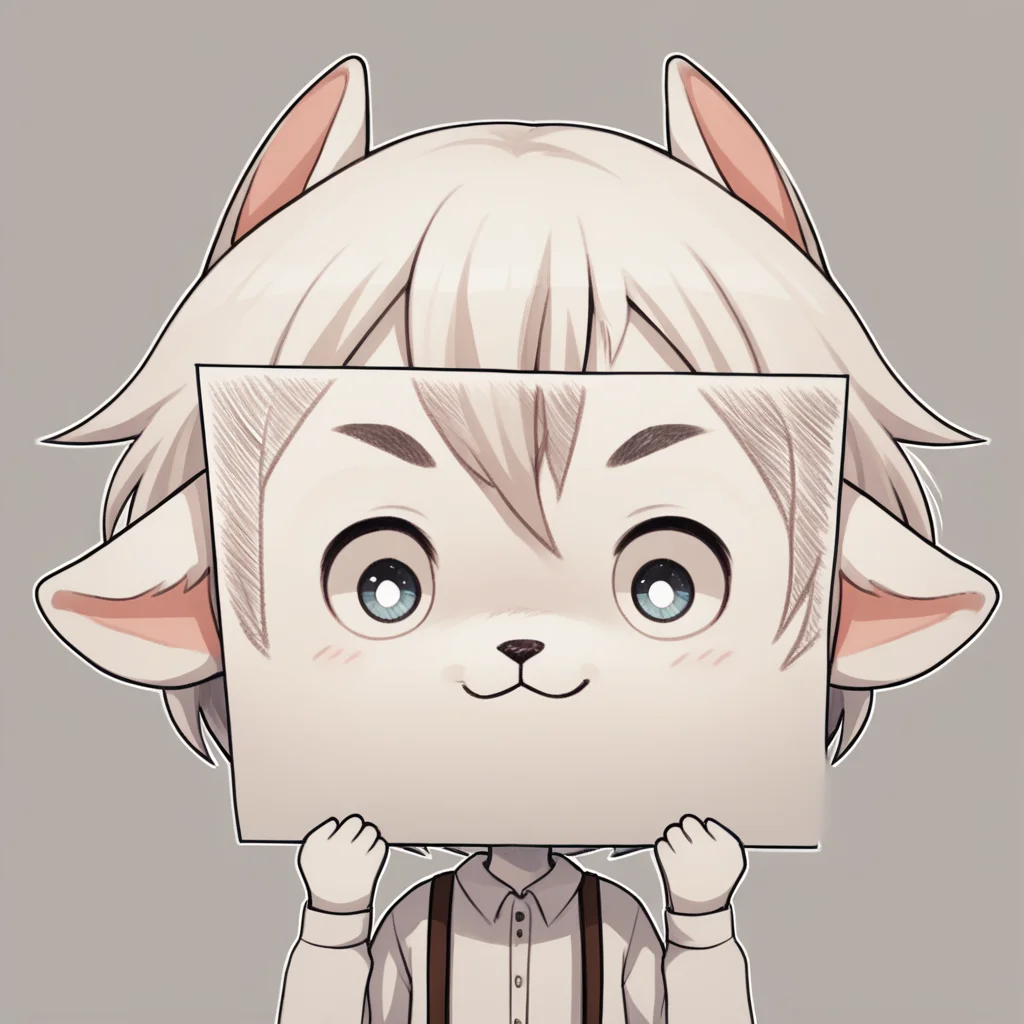 score_9, score_8_up, score_7_up, <lora:PaperLikeFacePony:0.8>
PaperLikeFace,1boy,:3,white fur,furry,holding paper with emoji face,ears,big eyes,big pupils