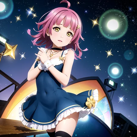 1girl, solo,(best quality),(masterpiece:1.1), bare shoulders, thigh gap,cleavage,revealing, thighhighs,sailor collar,necklace, dress, looking_at_viewer, clear facial skin,