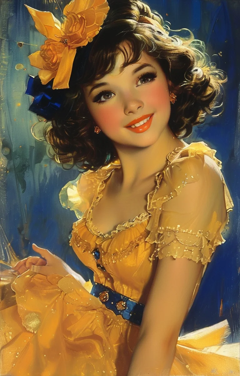 masterpiece,best quality,<lora:tbh216-sdxl:0.9>,illustration,style of Rolf Armstrong, portrait of idolmaster cinderella girls,