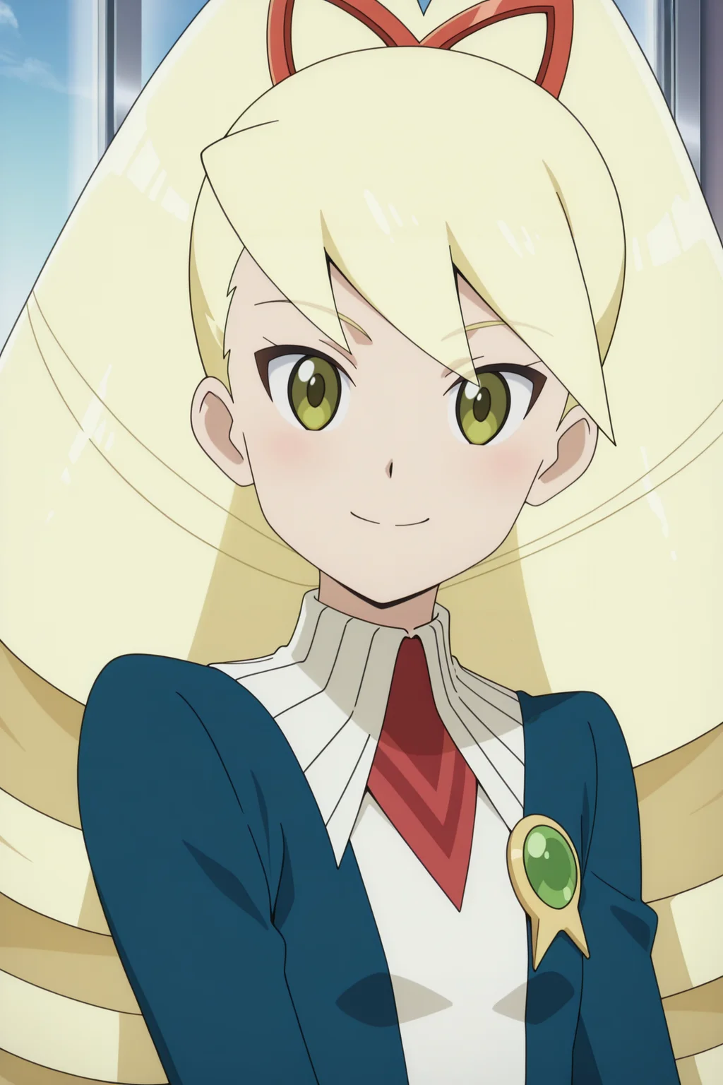 masterpiece, best quality, absurdres, highres, source anime, very aesthetic, very awa, BREAK, anime coloring, (anime screencap:1.5),
<lora:luna_platz_mega_man_v1-illustrious:1>, 1girl, luna platz \(mega man\), mega man star force \(series\), green eyes, blonde hair, twin drills,
echo ridge school uniform, upper body, portrait,
BREAK, looking at viewer, smile,
BREAK,
