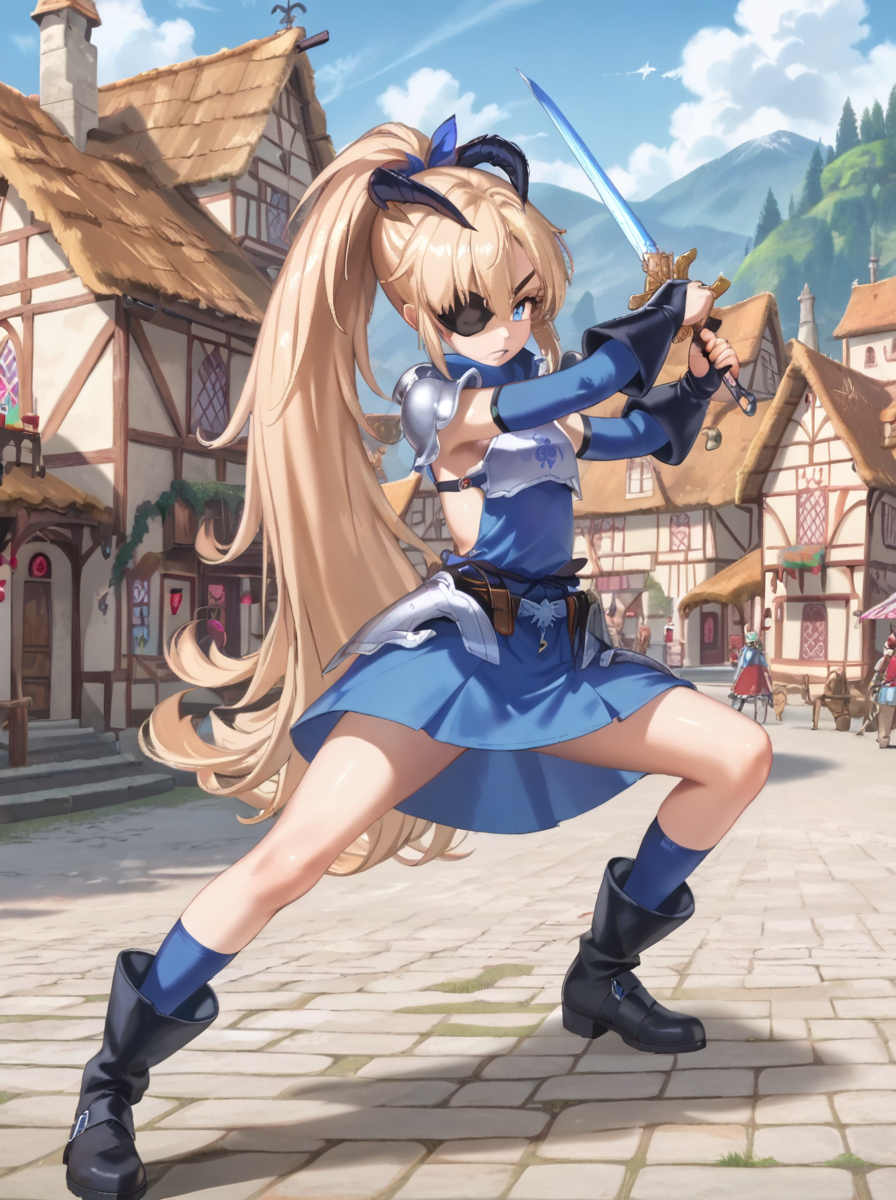 detailed background, shiny skin, posing, rating safe, 
<lora:guillotine.pony:1.0>,
guillotine, 
standing, 
fight stance, 
medieval town,