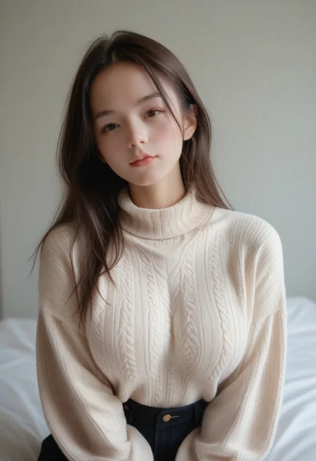 1girl,brown_hair,japanese_girl,pale skin,pink cheek,huge tits,sweater,
, thora,
score_9, score_8_up, score_7_up,high res ,masterpiece,best quality, pureerosface_v1