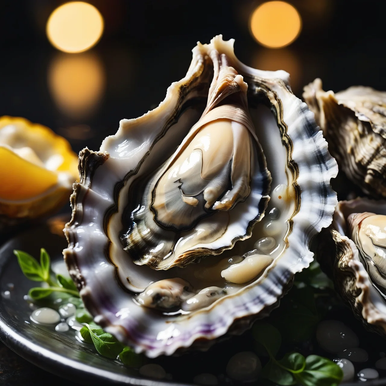 art by Shinji Aramaki, Glen Orbik, RAW photo,close up of a Oyster, very Stimulating and Stale, short lighting, bokeh, dslr, F/1.8