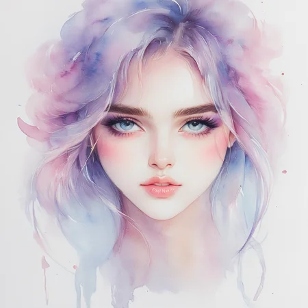 <lora:WatercolorSDXL2:1> ArsMJStyle, Watercolor, Watercolor, portrait, (soft)