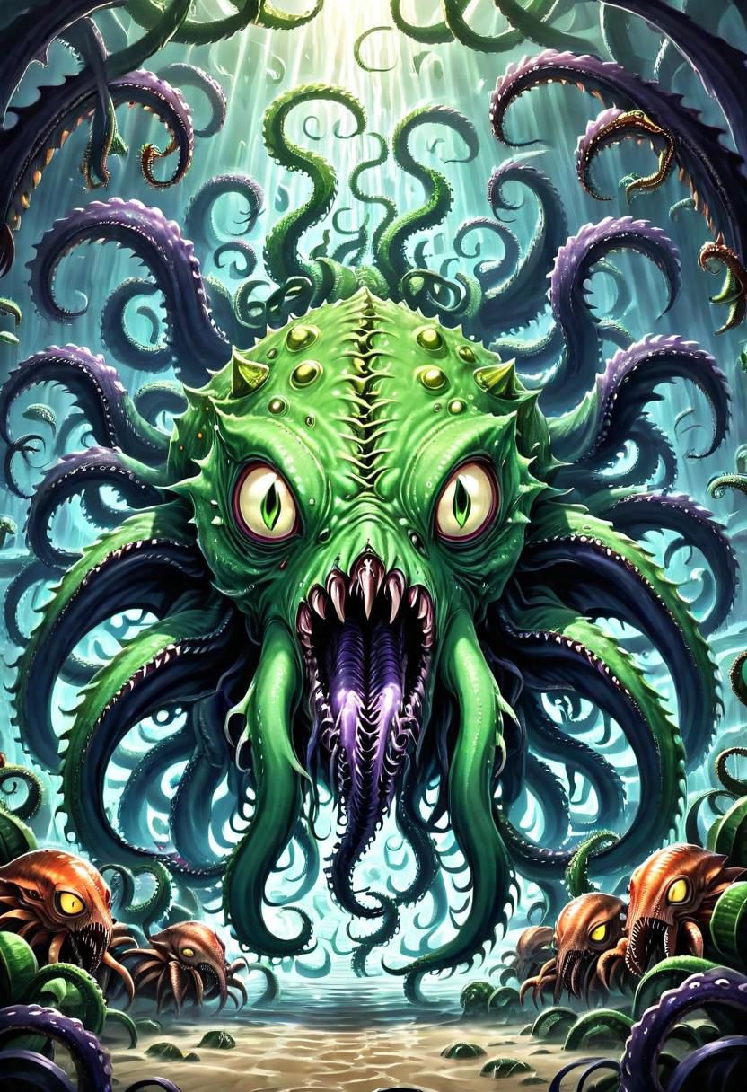 2d,anime,cthulhu_(kemono friends),eldritch abomination,cute,lovecraftian monstrosity