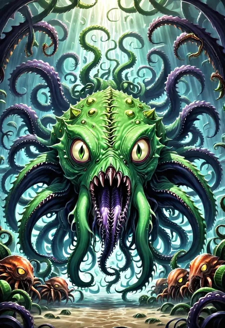 2d,anime,cthulhu_(kemono friends),eldritch abomination,cute,lovecraftian monstrosity