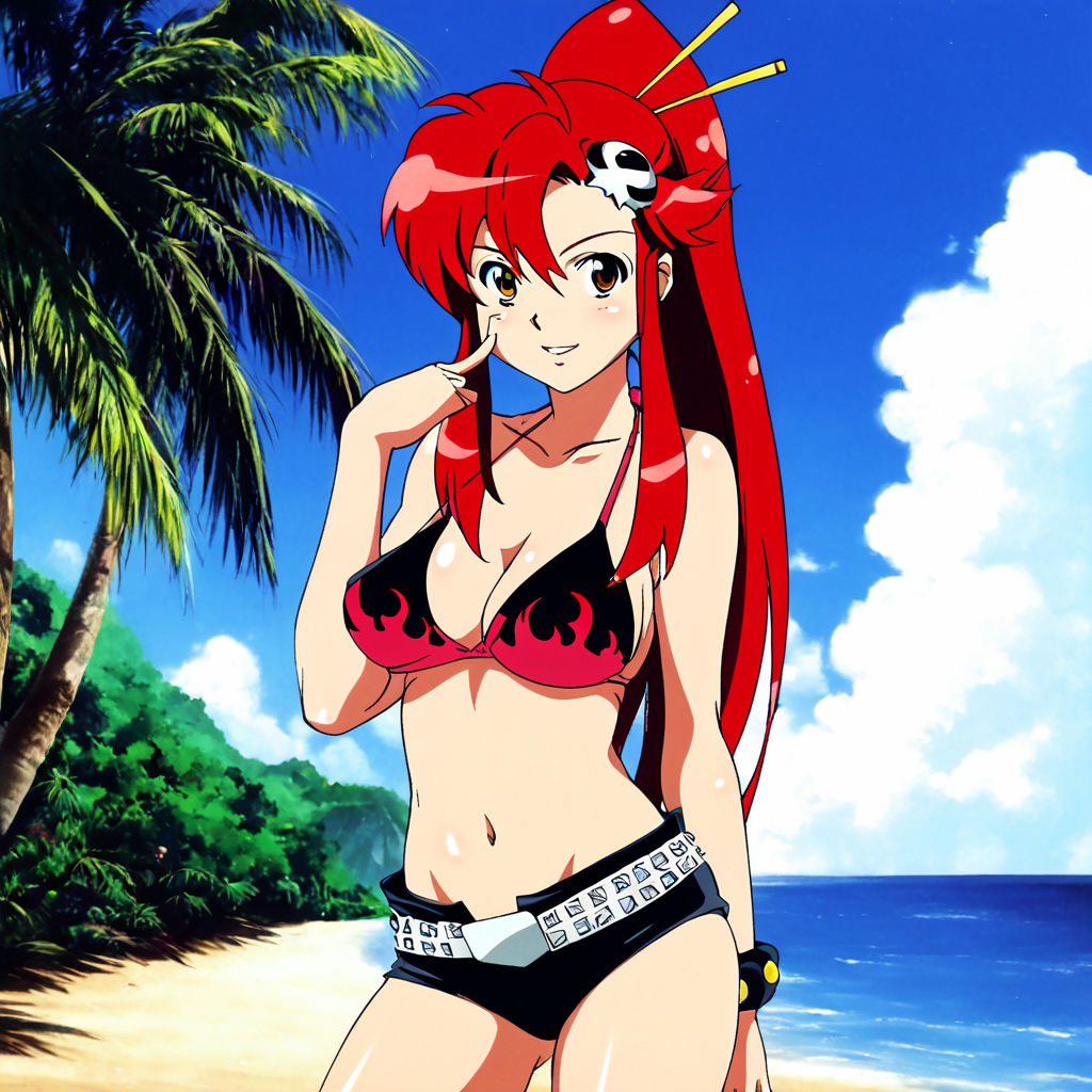 <lora:SlimesYoko-000003:1>, slimes_yoko, woman, solo, standing, beach background