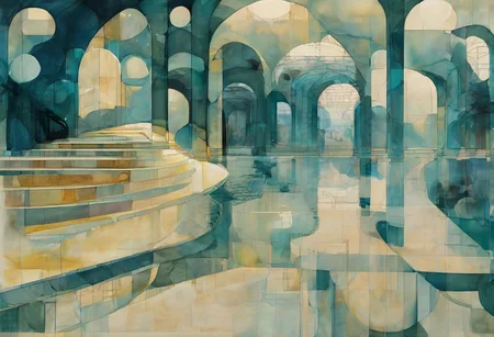 masterpiece,best quality,<lora:tbh309-sdxl:0.9>,illustration,designed by Victor Horta, Futuristic city with lush spires with organic shapes, inspired by Zaha Hadid, (pool party), guests drinking and dancing. gleaming lights shing through the pool, spotlight highlights.
stained glass effect. Dripping, thick strokes. Backlit.