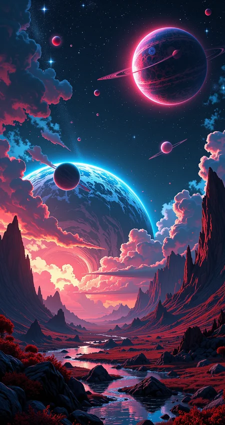 semi-realism, physically-realistic, Ultra-detailed, newest, very aesthetic, cinematic lighting, 8K resolution, masterpiece, majestic, masterpiece, detailed, best quality, ultra-detailed, (colorful, vivid colors), space scene, planets,
lovecraftian cosmic horror,