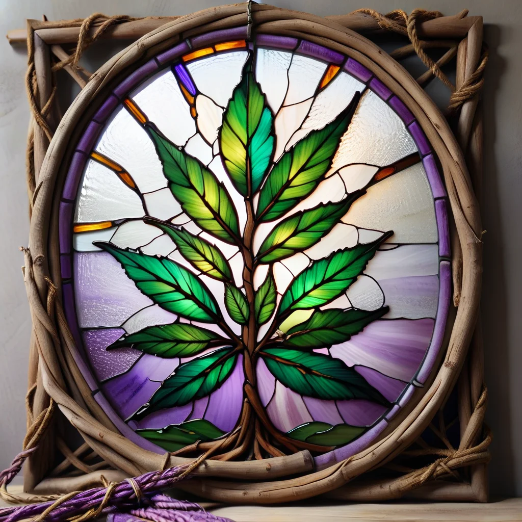 Stained glass style, (Divisive Professional 3D rendering:1.3) of (Cel shading:1.3),(Hopeless:1.3) Dull Purple, Rough Hemp: The coarse texture of hemp fibers, used for ropes and textiles <lora:ral-tr33brnch:1> ral-tr33brnch,(by Artist Gene Colan:1.3),CGSociety,ArtStation,(Funk Art:1.3),(Electric Colors:1.3), Vibrant, beautiful, translucent, intricate, detailed