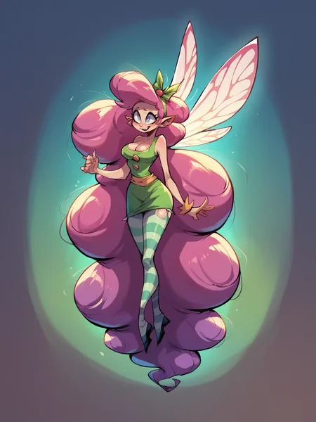 score_9, score_8_up, score_7_up, score_6_up, <lora:sk0tt13yXLP:1> , 1girl, curvy, long hair, large breasts, fairy wings, sk0tt13y