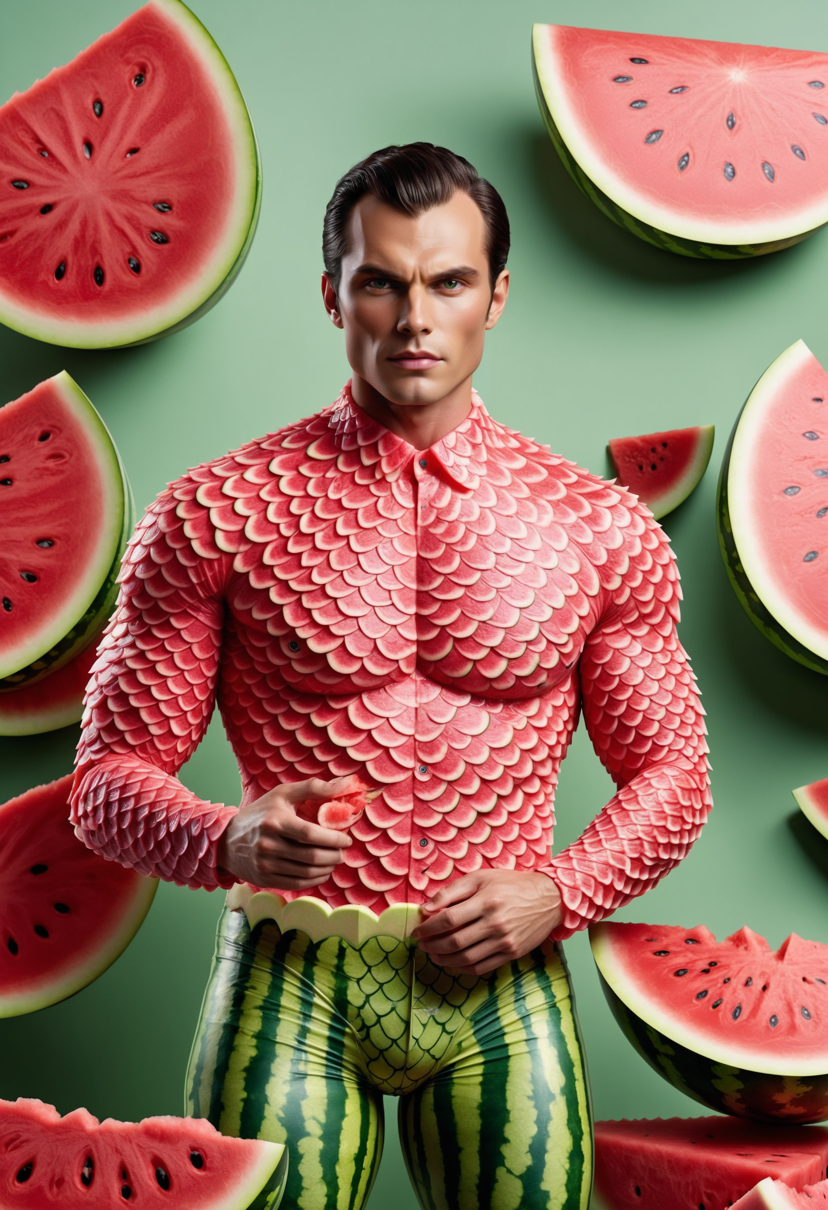 Unstable Shapeshifter covered in watermelon slice scales
<lora:dvrscls:1> dvrscls