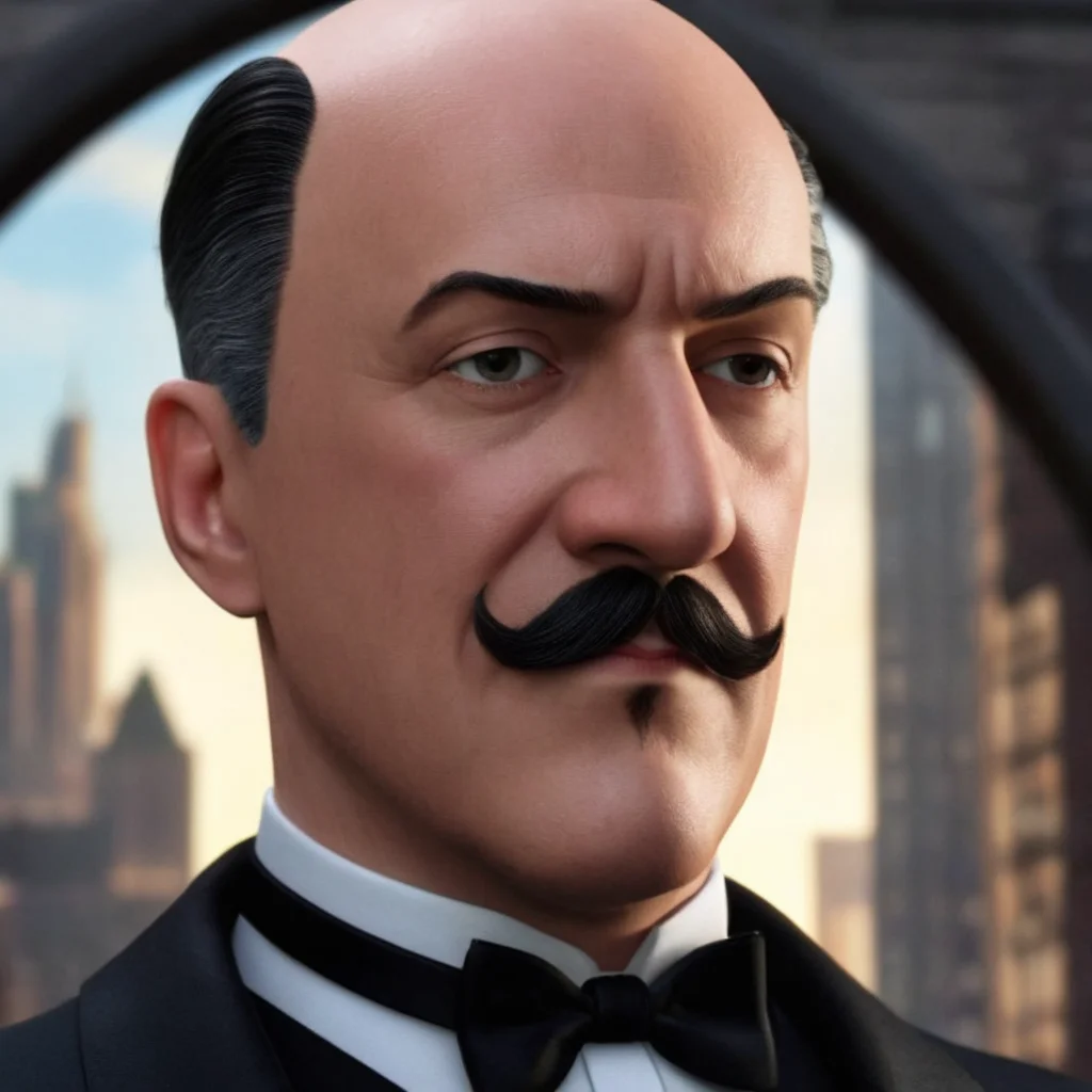 Hyperrealistic art of <lora:Alfred Pennyworth:1.2>
Alfred Pennyworth a cartoon man in a tuxedo and bow tie In Gotham City, Extremely high-resolution details, photographic, realism pushed to extreme, fine texture, incredibly lifelike