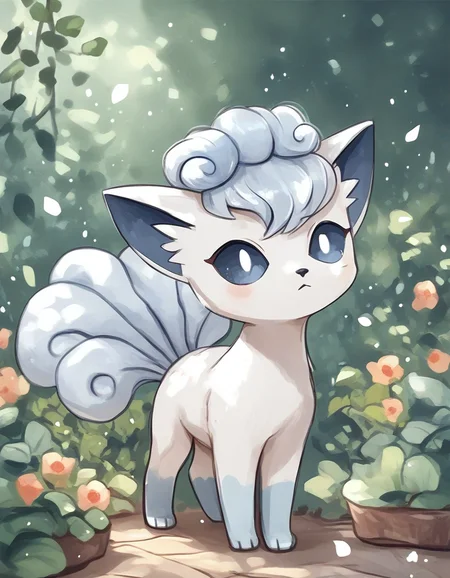 silver alolan vulpix, pokemon_(creature) ncpy57 style <lora:ncpy57 style:1>, score_9, score_8_up, score_7_up, score_6_up, score_5_up, score_4_up