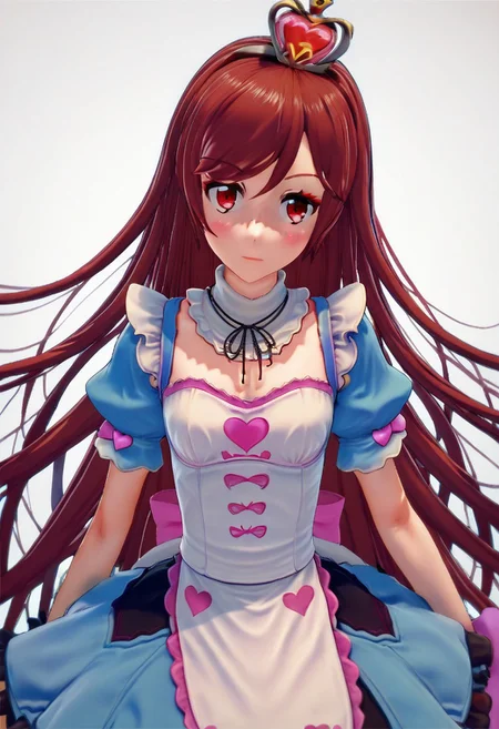 score_9, score_8_up, score_7_up, 1girl, A young woman, alice in wonderland style, ami_arakawa as the red queen