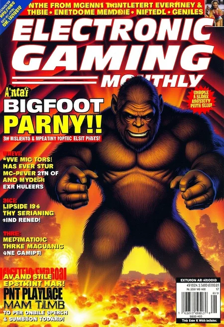 Cover of magazine "Electronic Gaming Monthly", Bigfoot