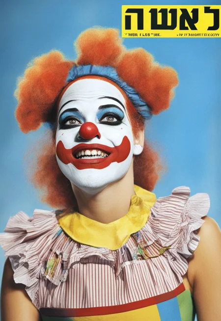 A crazy clown laisha <lora:SDXL-laisha-Lora:1>