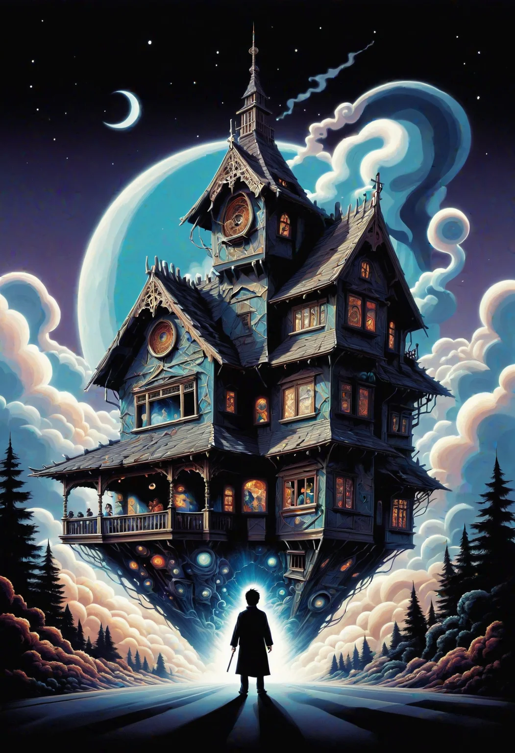 DonMG30T00nXL ghibli poltergeist, supernatural mischievous spirit,invisible, elusive, moving objects, disturbances, noises, , unexplained phenomena, clean,artistic,toxic,gothic,bizarre,skyline,tragic,exosphere <lora:DonMG30T00nXL-000008:1>