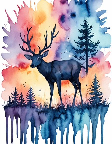 novuschroma65 style Black Star, Bright Dawn watercolor drip painting on a white background <lora:novuschroma65 style:1> <lora:sdxl_lightning_8step_lora:1>