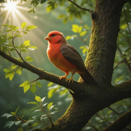 masterpiece, best quality, highres, realistic, best quality, bird feeding chicks in the nest, nest perched atop a branch on a tree, chicks chirping and hustling to get food from the bird's beak, vibrant colors, sunlight, daytime,
score_9, score_8_up, score_7_up, source_real,