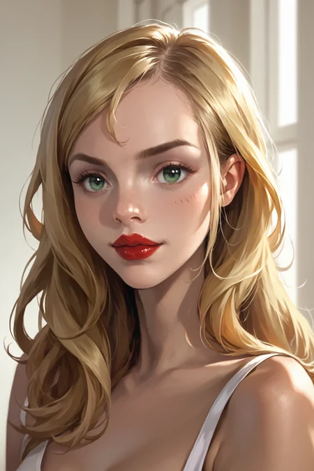 score_9,score_8_up,score_7_up,score_6_up,uncensored,detailed,volumetric,rating_lewd,rating_explicit,very aesthetic,high detail,high quality,(photorealistic:1.4),<lora:xl_more_art-full_v1:0.3>,
Realistic lighting,Clear shadows,High dynamic range,
<lora:cirstal:0.8>,blonde hair,long hair,(dark-skinned female, dark skin:1.2),lipstick,green eyes,makeup,nail polish,