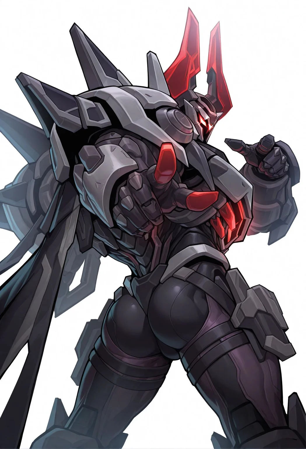 bara,looking back,pointing at viewer,white background,simple background,
solo,pose,showing,mecha,mecha cape,glowing,
project-mordekaiser,
very awa,masterpiece,best quality,absurdres,newest,perfect quality,detailed background,intricate details,