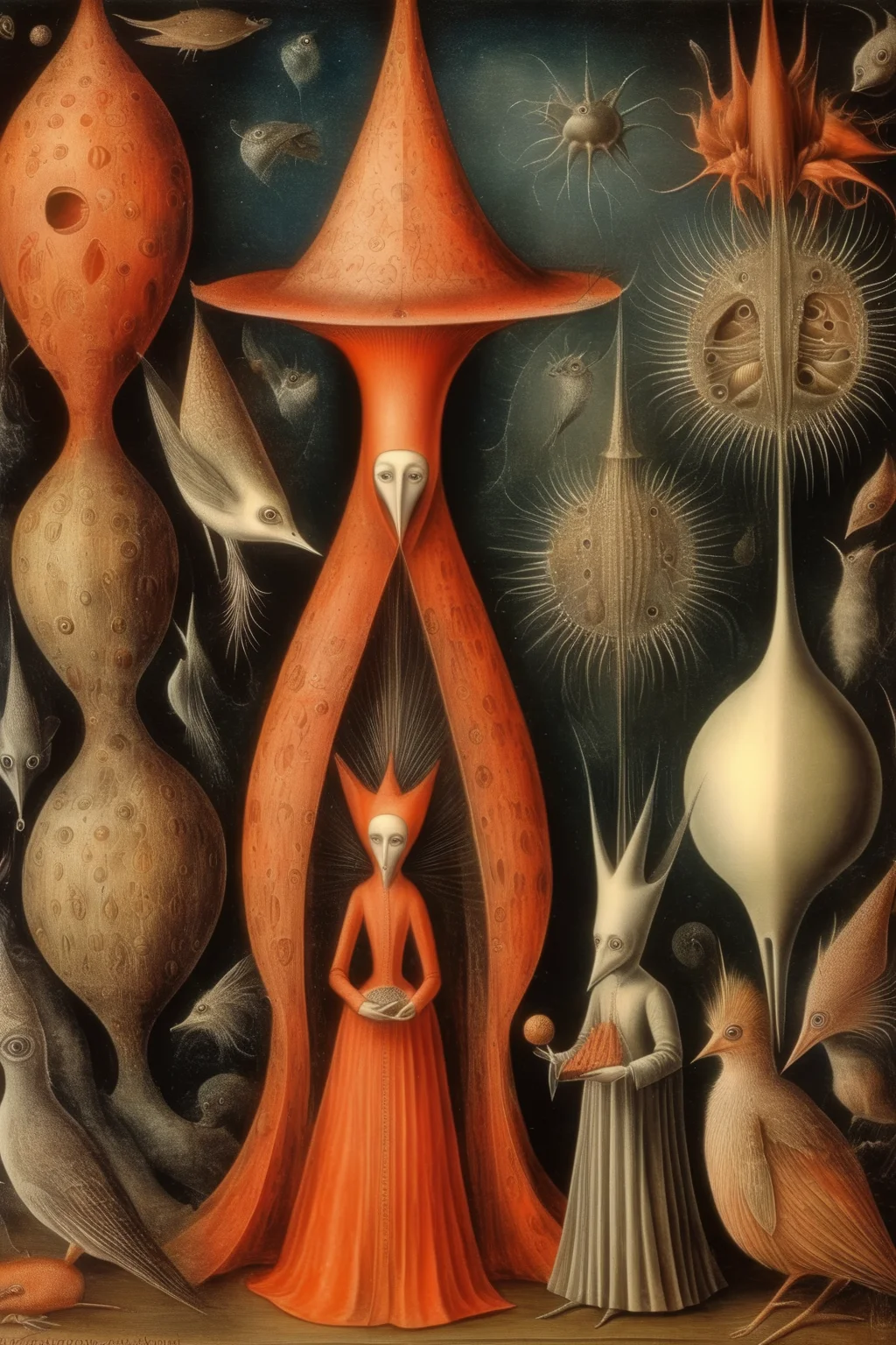 <lora:Leonora Carrington Style:1>Leonora Carrington Style - Prior Art in the style of Remedios Varo and ernst haeckel