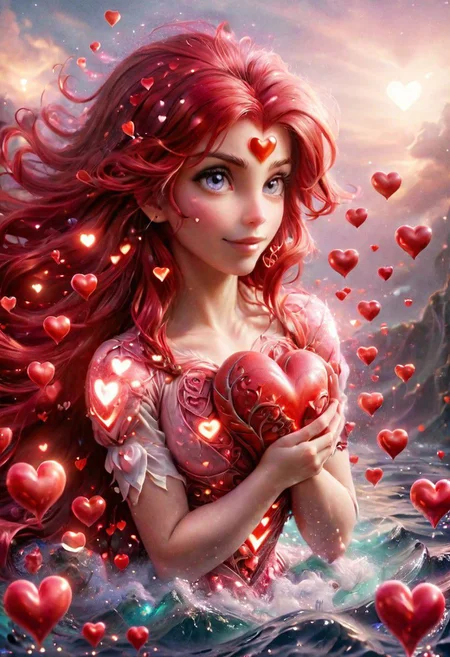 Ariel with a heart, ral-vltne
