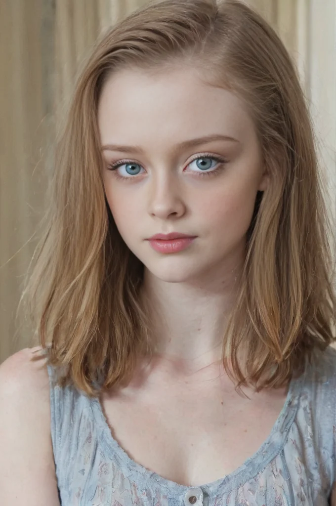 (((Medium close-up portrait, view))), best quality, ultra high res,prefect anatomy, extremely intricate, 8k uhd, 1girl, (18 year old:1.5) <lora:Ingda_Doe:1> pale skin, ginger hair, naughty face, waist portrait <lora:khactu:1> solo, (((light blue see-through skirt))), stand on bedroom, looking at viewer, blue eyes, seductive smile, shaved pussy, pussy juice, large puffy areolae, with classic wallpaper and student room decorations with window, f/1.4, 50mm, depth of field, focus on eyes , (((looking at viewer))), seductive smile, best quality, ultra high res, extremely intricate, 8k uhd, 1girl,solo, indoor, bedroom elegant-flower:0.3