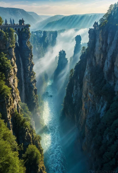 towers ringed in mist, sunrays, mixed media, surrealism, fantasy, great lighting, A surreal landscape highly detailed, extremely high-resolution details, appears trapped in an optical illusion of reflections and refractions colorful, Zhangjiajie mountains, Vienna in contemporary Austria, stone bridges, winding rivers extending to the horizon, professional photography, natural lighting, volumetric lighting maximalist. vivid, vibrant colors, intricately detailed, complex, elegant, expansive, fantastical, film photography style, medium grain, cmnt
(8k uhd:1,4)