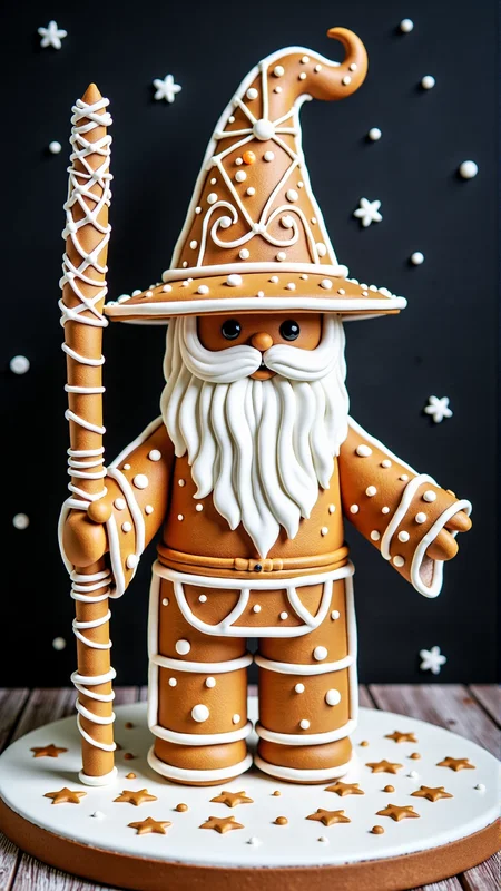 GingerbreadStyle and made entirely out of gingerbread and frosting, a wizard
<lora:GingerbreadStyleFlux:0.9>