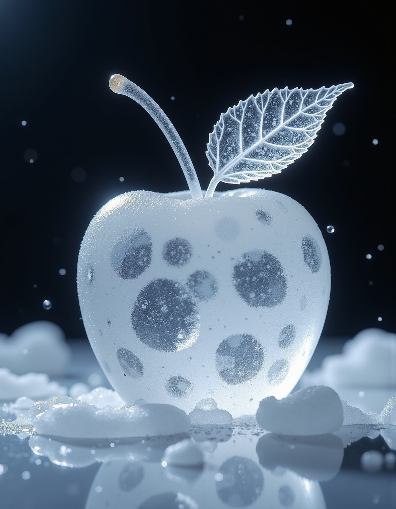 A translucent leopard-fur apple crystallizes into ice shards, its spots glowing like frozen lava. The stem freezes mid-motion into a spiral icicle, while the leaf shatters into prismatic frost particles. A golden-ratio grid overlays the composition, balancing soft snowfall and jagged cracks. Ambient light refracts through the apple, casting kaleidoscopic projections. The scene merges arctic minimalism with wild-animal ferocity.
_________
dramatic beauty, otherworldly quality, soft lighting, shallow depth of field, high detail, dynamic composition, cinematic shot, film grain, balanced shadows, harmonic colors, emotional depth, symbolic meaning, innovative props/costumes, timeless elegance, modern themes, iconic imagery, unforgettable moment, captivating beauty, stunning impact, thought-provoking, artistic vision, masterful execution.
<lora:cheats:0.4> <lora:NOOB_vp1_detailer_by_volnovik_v1:0.5>