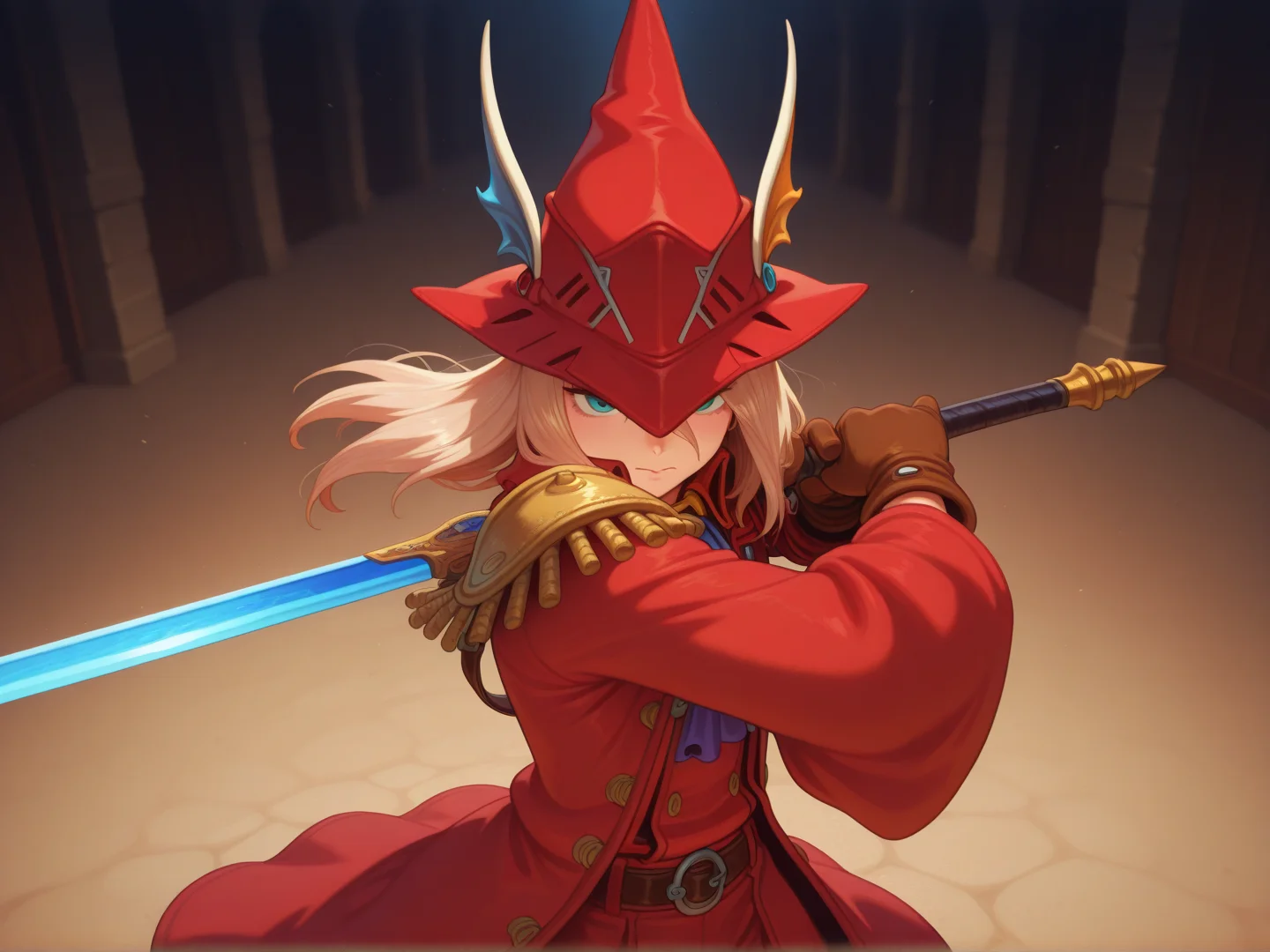 1girl,
freija crescent, Final Fantasy 9
action pose,
<lora:DarkfireStyle17:1.25>