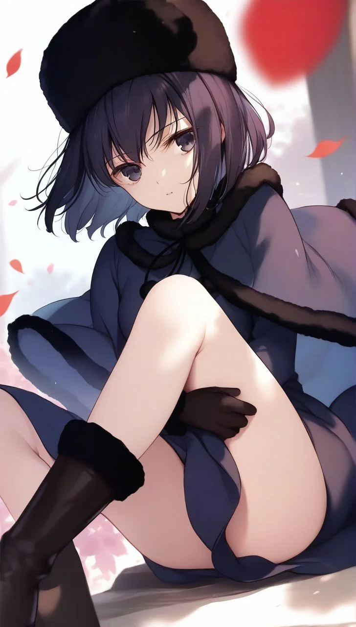 <lora:PONY_character_kuonji_alice-000011:1>,kuonji_alice,hat,dress,capelet,fur_trim,gloves,fur-trimmed_capelet,black_dress,fur_hat,boots,looking_at_viewer,black_capelet,black_gloves,black_headwear,fur-trimmed_headwear,long_sleeves,ushanka,, score_9, score_8_up, score_7_up, score_6_up, score_5_up, score_4_up
