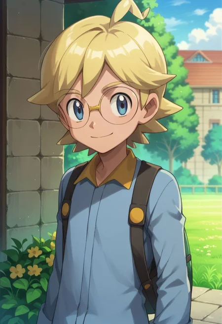 score_9, score_8_up, score_7_up, source_anime, highly detailed, 1boy, solo, male_focus, slender, skinny, cute,
1boy, blonde hair, male focus, glasses, solo, smile, closed mouth, blue eyes, jumpsuit, outdoors,