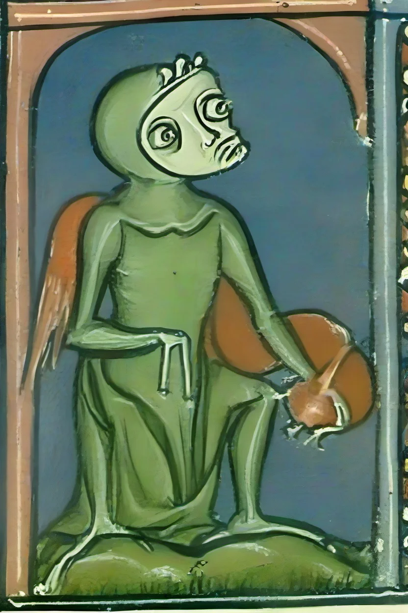 <lora:PE_BadMedivalArt:0.8> PEBadMedivalArt,bad medieval painting,terrible,ugly,
alien