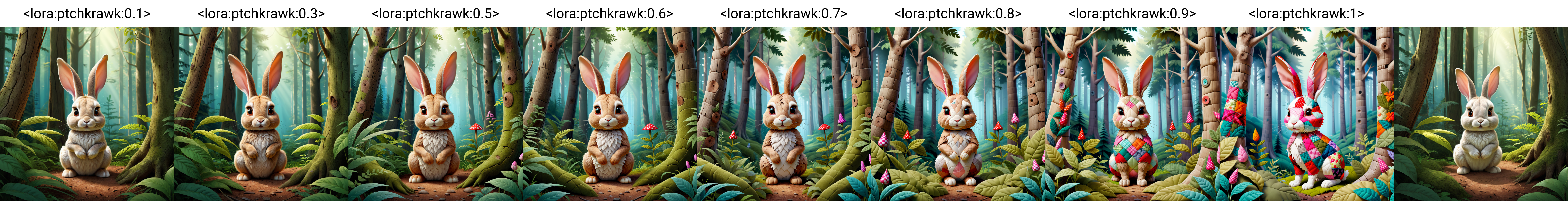 sweet rabbit hidden in the forest, digital art, illustration, ptchkrawk <lora:ptchkrawk:0.1>