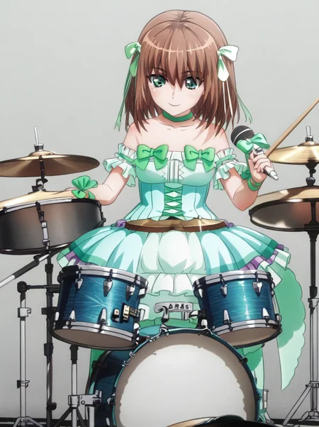 detailed background, shiny skin, rating safe, 
<lora:ichilumi.pony:1>,
ichilumi, maya,
drum,