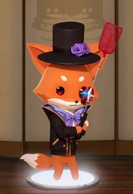 Super Animal Royale, detailxl, score_9, score_8_up, score_7_up, score_6_up, score_5_up,, detailed eyes, detailed face, detailed hands, top down full body view, NightScapes, fox, cozy atmosphere, creative light overlay, 4k, masterpiece, (masterpiece), best quality, (4K), (cinematic lighting), highly detailed, 8K, UHD, ultra detailed, immersive picture, vivid colors, volumetric light, cinematic light, extremely detailed CG, fox is wearing a jacket and a hat