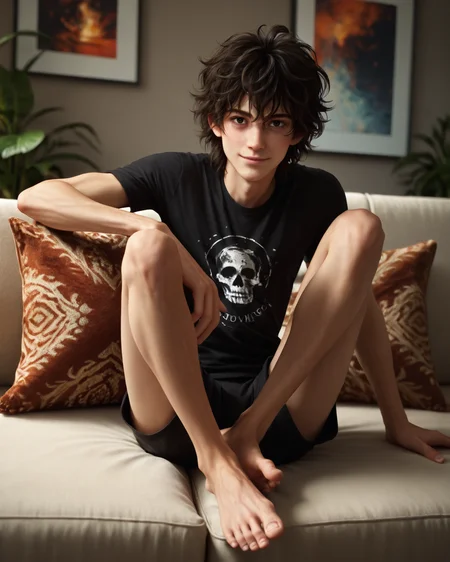score_9, score_8_up, score_7_up, rating_questionable, intricately detailed,
<lora:homri52:1>,
<lora:Nico_Di_Angelo_Percy_Jackson_the_Olympians:0.8>, 1boy(Nico, Pale Skin, Black Hair, Messy Hair, Dark Brown Eyes, looking at the viewer, happy,
solo, full body, typical clothing, sitting on sofa) comfy living room,
4k,
detailed background, depth of field, 
<lora:ral-chrosc-clr:0.7>, ral-chrosc-clr,
<lora:Expressive_H:0.5>, Expressiveh,
<lora:xl_more_art-full_v1:0.3>,
<lora:add-detail-xl:0.3>