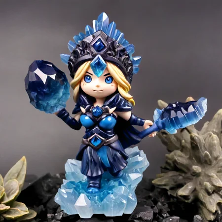 CrystalMaiden made out of obsidian <lora:Obsidian SDXL:1> <lora:CrystalMaiden:1>